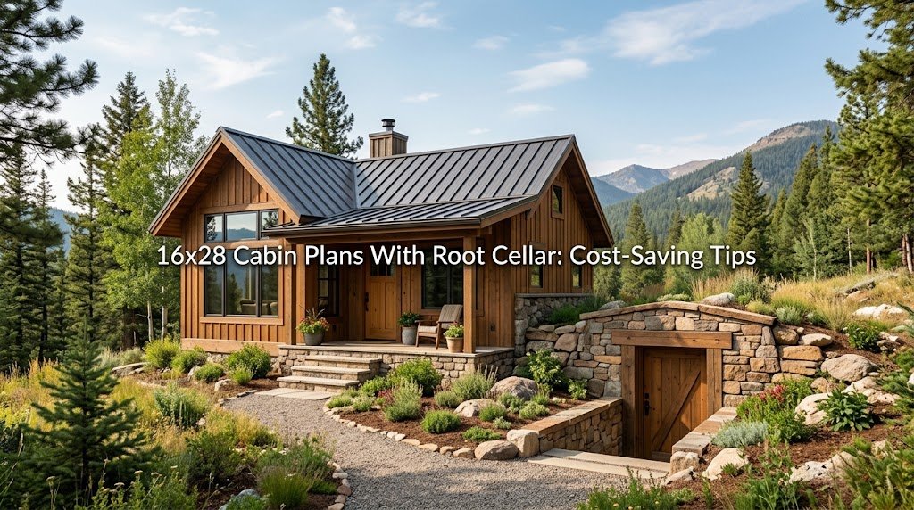 16×28 Cabin Plans with Root Cellar for Efficient Living