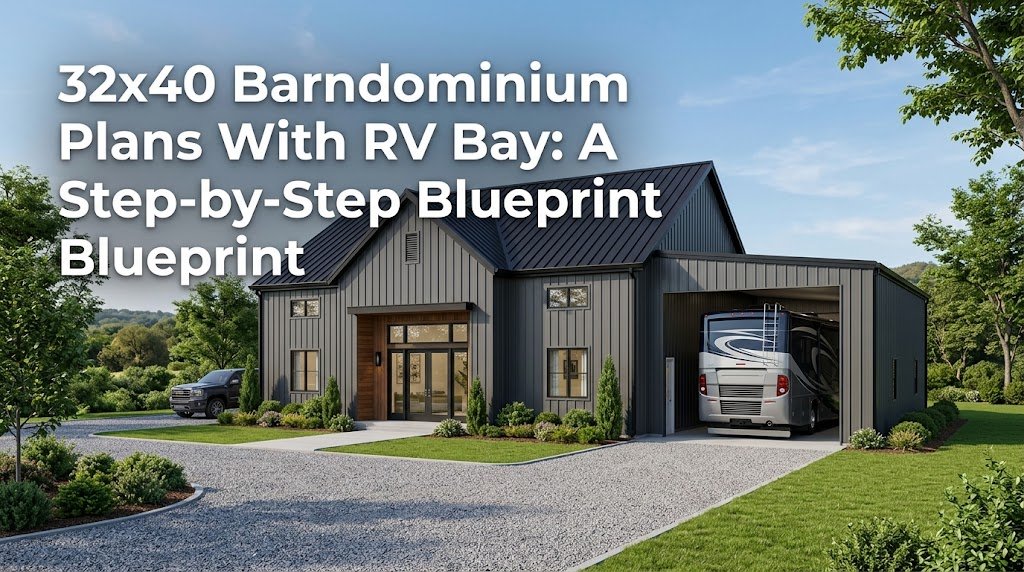 32×40 Barndominium Plans with RV Bay: Efficient Living Space