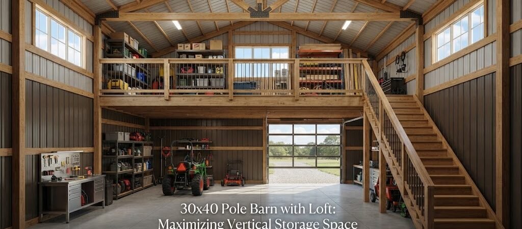 30×40 Pole Barn with Loft: Maximizing Vertical Storage Space