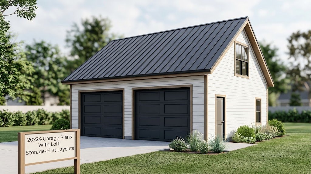 20×24 Garage Plans with Loft for Optimal Storage Solutions
