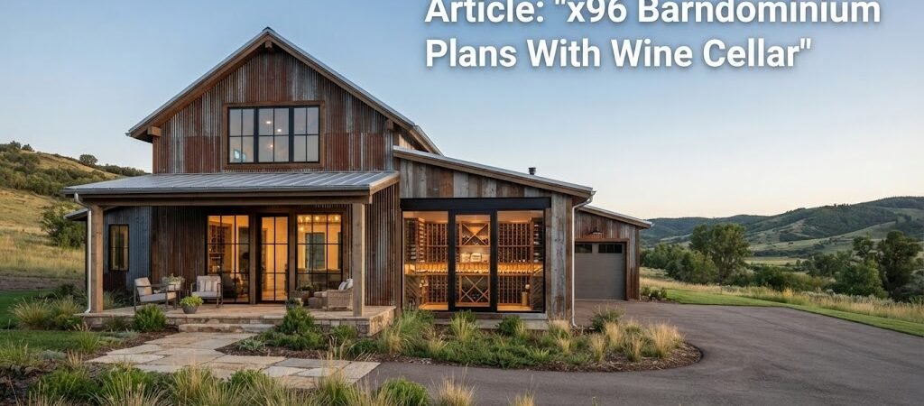 Luxurious 48×96 Barndominium Plans with Wine Cellar
