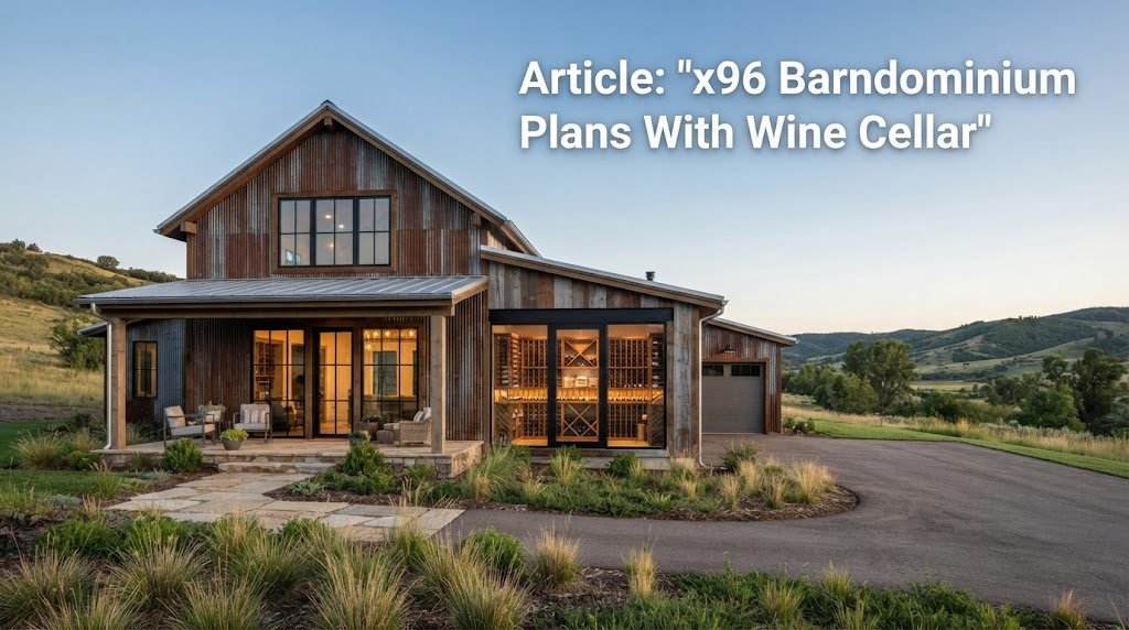 Luxurious 48×96 Barndominium Plans with Wine Cellar