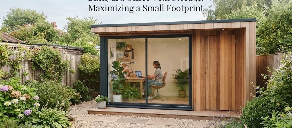 Backyard Office with Storage: Maximizing a Small Footprint
