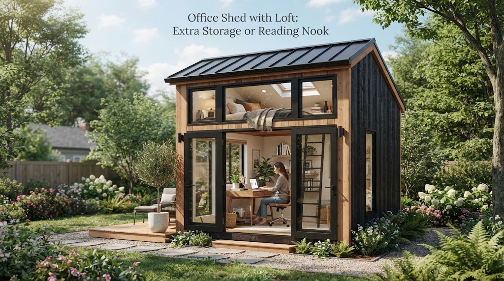 Office Shed with Loft: Extra Storage or Reading Nook