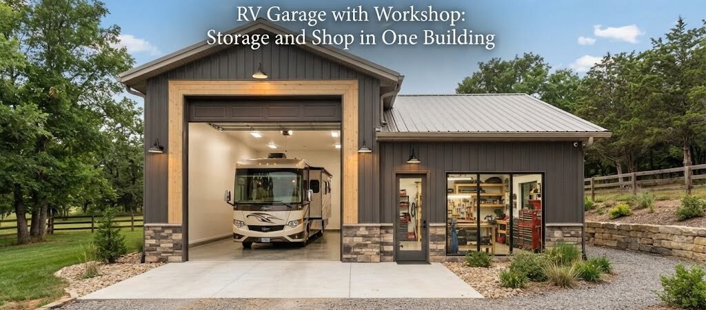 RV Garage with Workshop: Storage and Shop in One Building