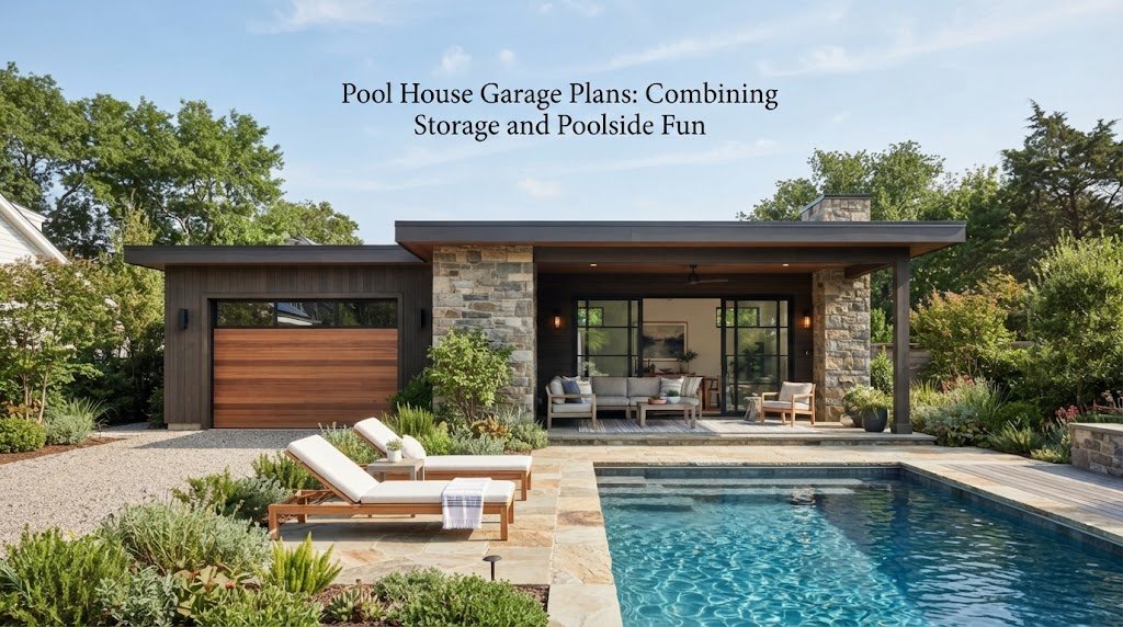 Pool House Garage Plans: Combining Storage and Poolside Fun