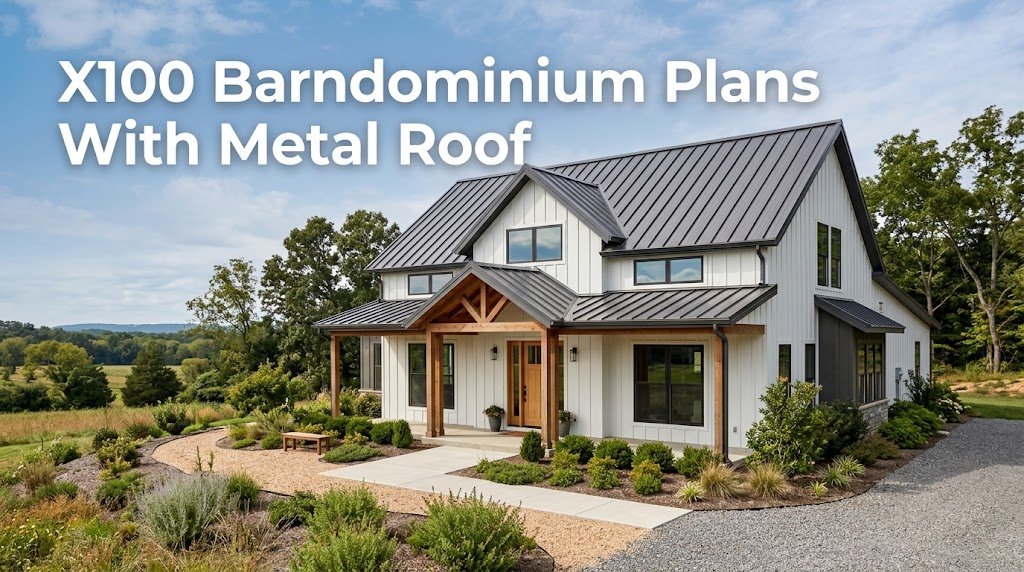 X100 Barndominium Plans: Modern Designs with Metal Roofs