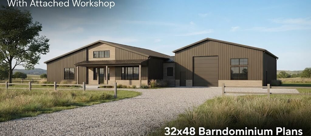 32×48 Barndominium Plans with Workshop: Build Smart
