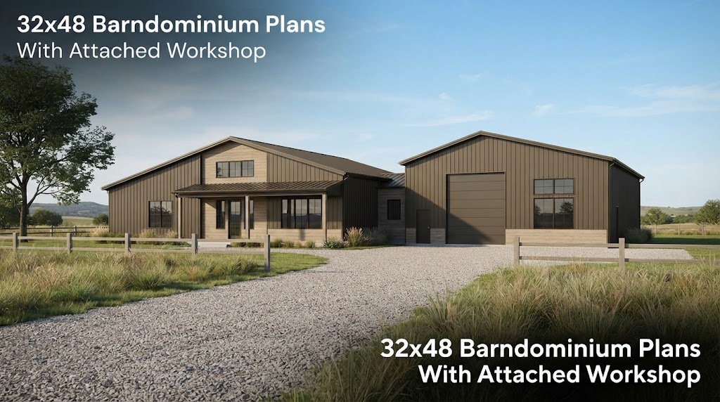 32×48 Barndominium Plans with Workshop: Build Smart