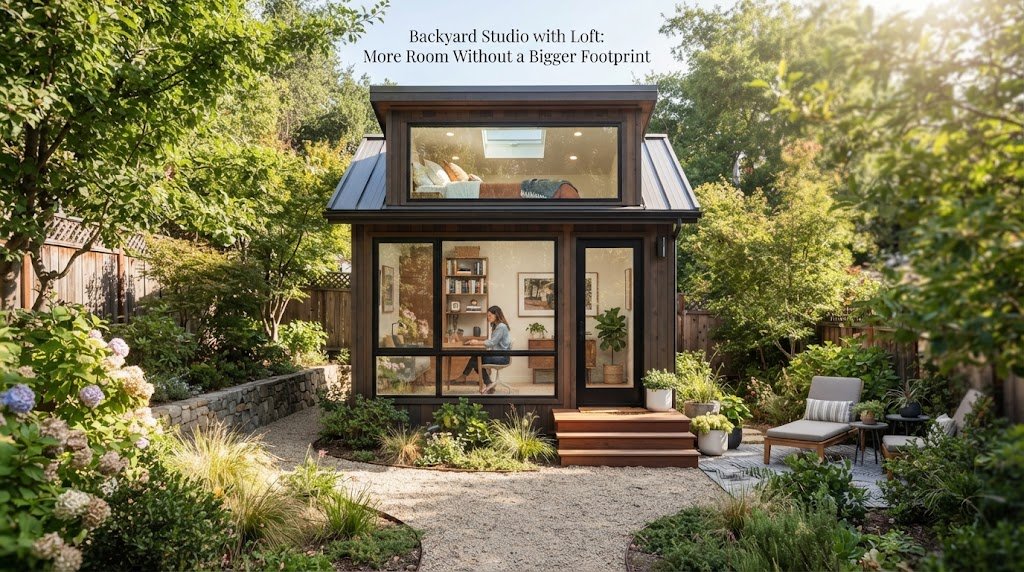Backyard Studio with Loft: More Room Without a Bigger Footprint