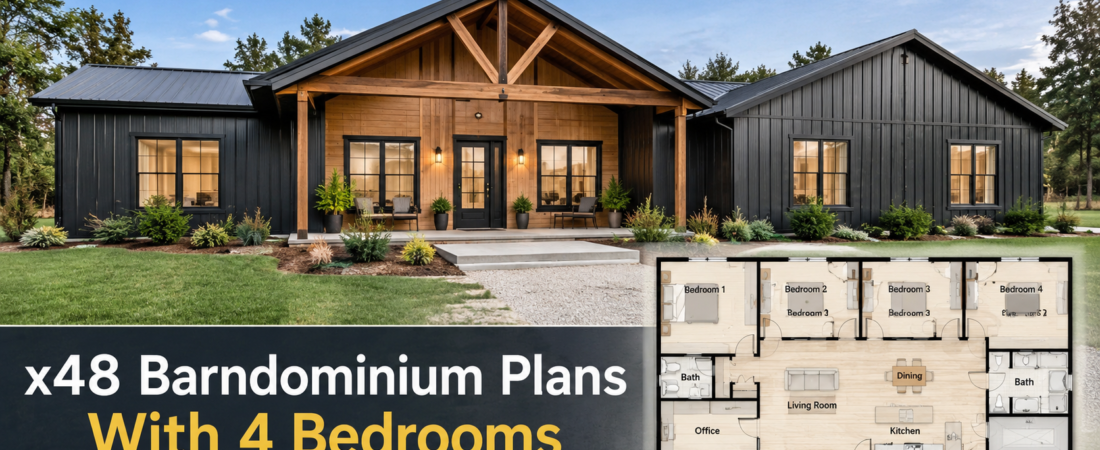 4-Bedroom Barndominium Plans: Explore 32×48 Designs