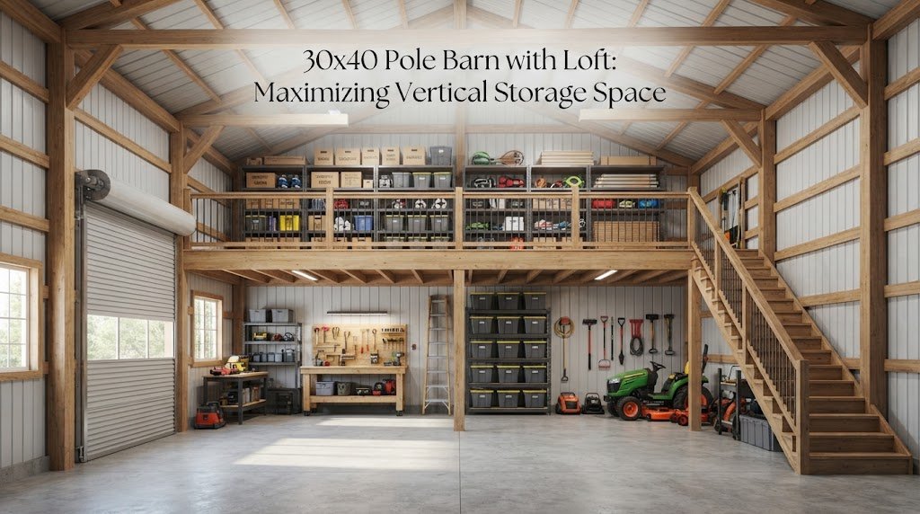 30x40 Pole Barn with Loft: Maximizing Vertical Storage Space