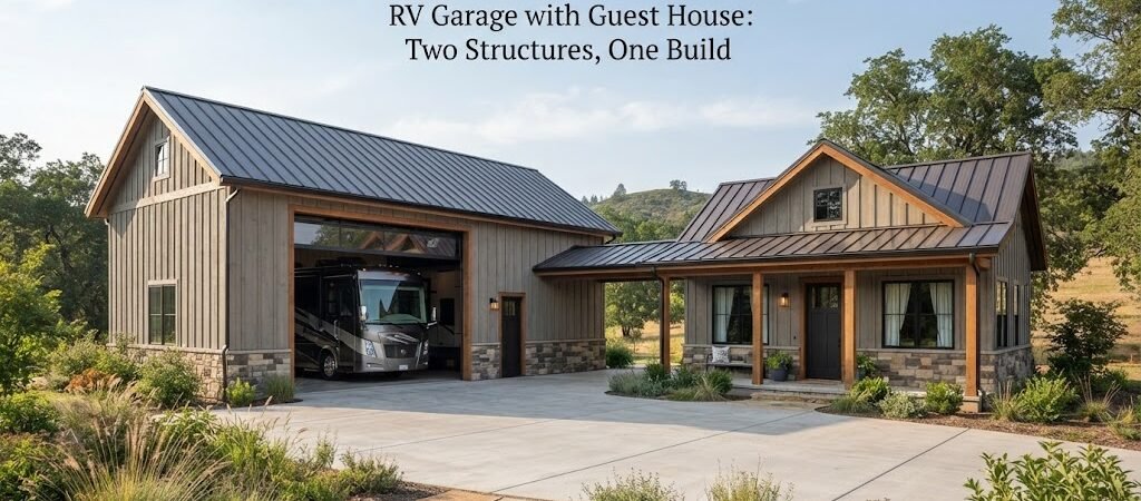 RV Garage with Guest House: Two Structures, One Build