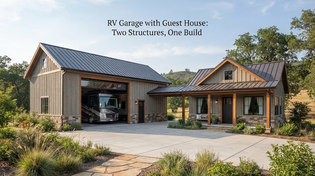 RV Garage with Guest House: Two Structures, One Build