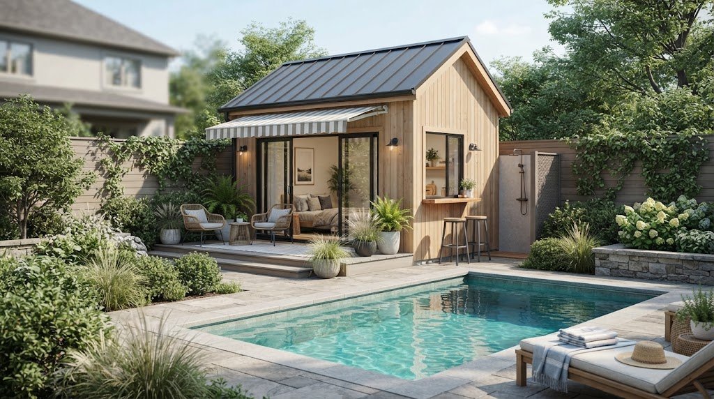 Small Pool Cabana Plans for Tight Backyard Spaces