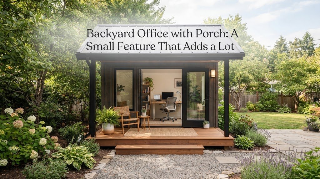Backyard Office with Porch: A Small Feature That Adds a Lot
