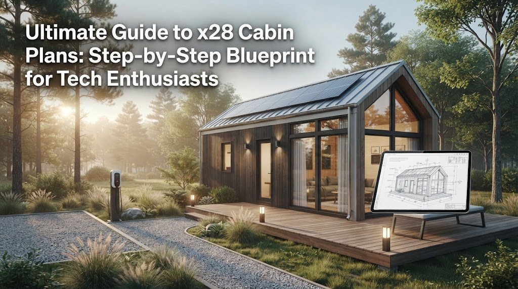 Tech-Focused x28 Cabin Plans for Modern Homeowners