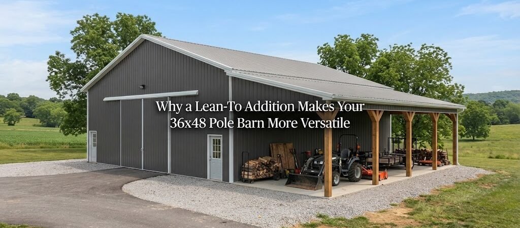 Why a Lean-To Addition Makes Your 36×48 Pole Barn More Versatile