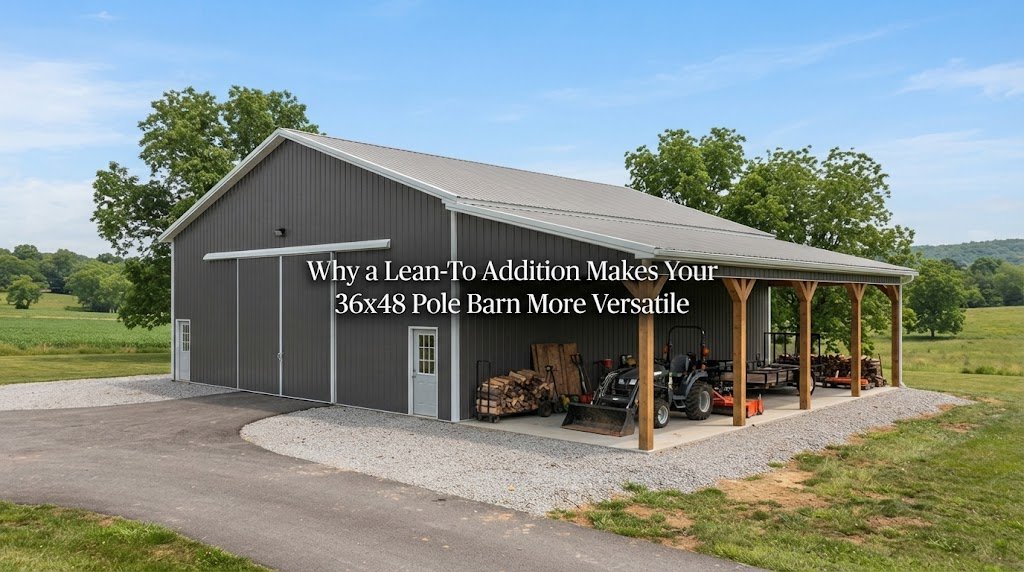 Why a Lean-To Addition Makes Your 36×48 Pole Barn More Versatile