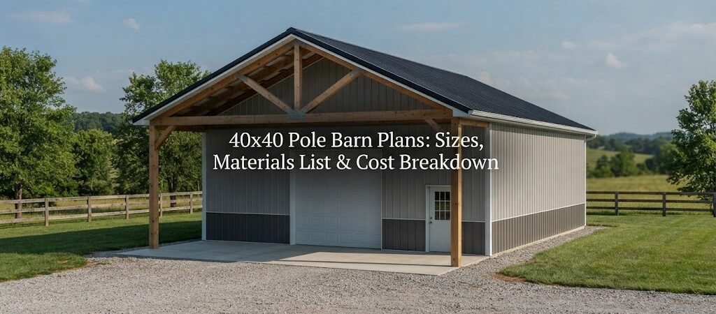 40×40 Pole Barn Plans: Sizes, Materials List & Cost Breakdown