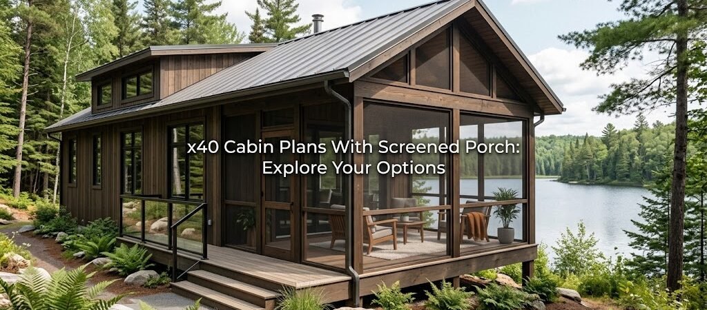 Explore x40 Cabin Plans with Screened Porch Options