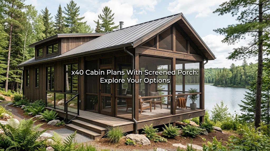 Explore x40 Cabin Plans with Screened Porch Options