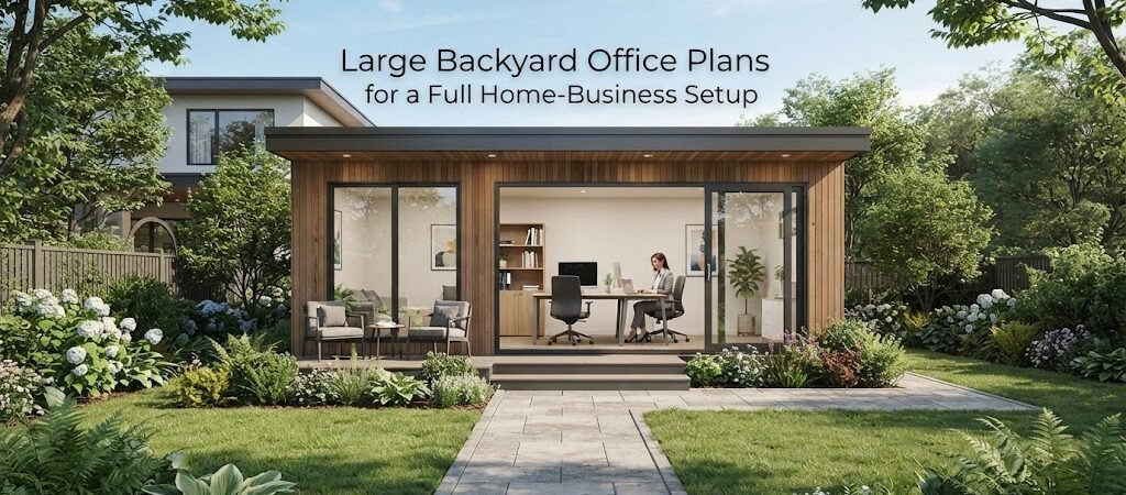 Large Backyard Office Plans for a Full Home-Business Setup
