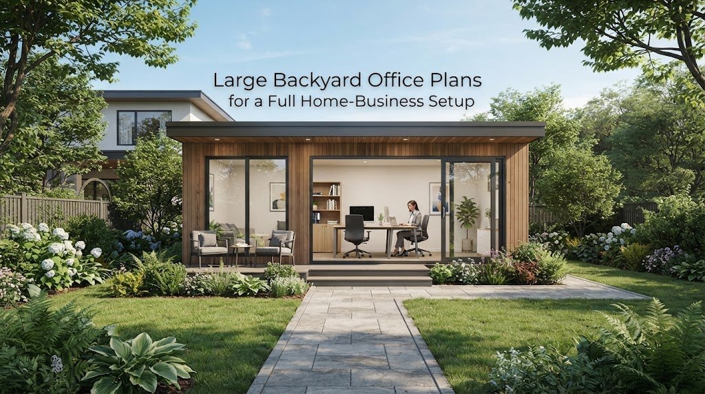 Large Backyard Office Plans for a Full Home-Business Setup