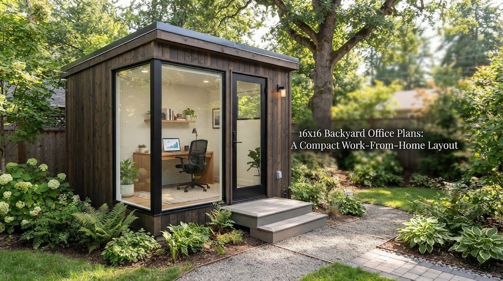 16×16 Backyard Office Plans: A Compact Work-From-Home Layout