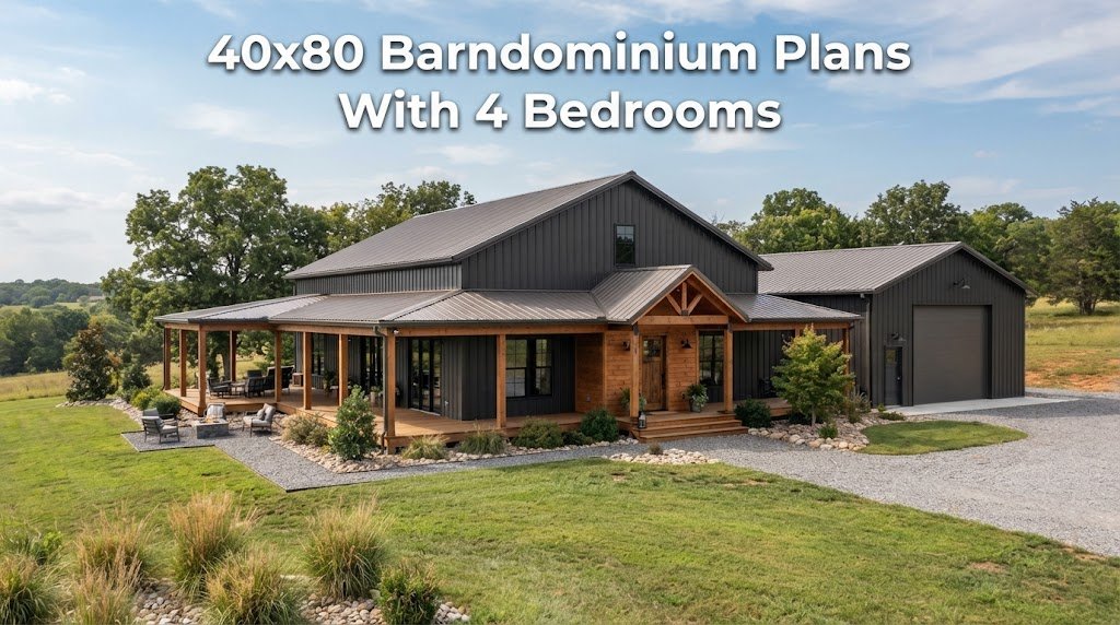 40×80 Barndominium Plans for Families: 4 Bedrooms