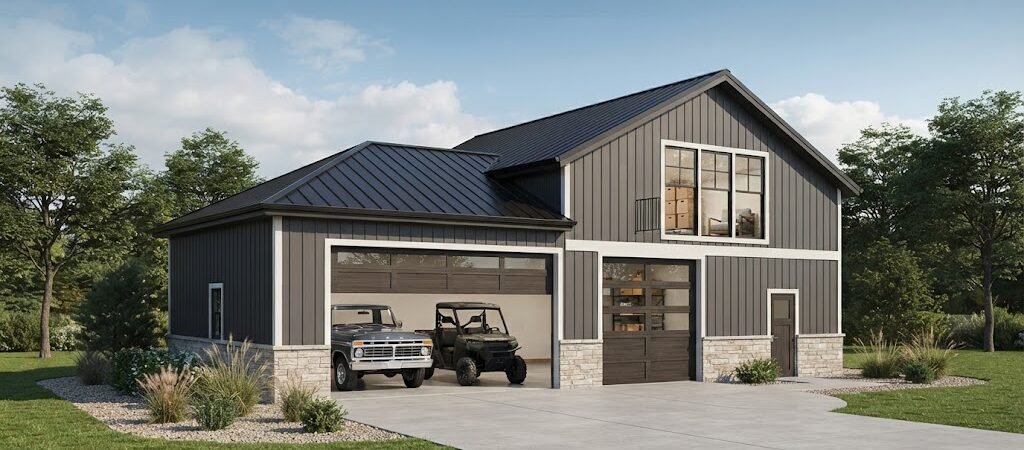 Pole Barn Garage with Loft: Bonus Storage Above Your Vehicles