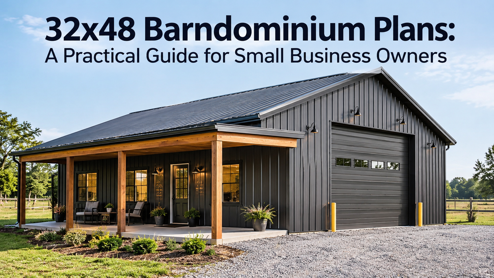32×48 Barndominium Plans: Ideal for Small Business Owners