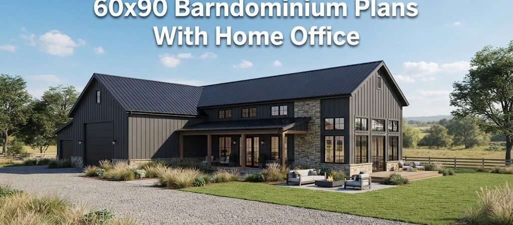 60×90 Barndominium Plans: Spacious Living with Home Office