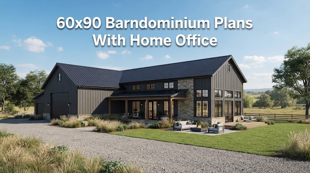 60×90 Barndominium Plans: Spacious Living with Home Office