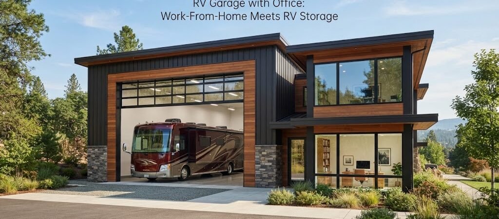 RV Garage with Office: Work-From-Home Meets RV Storage