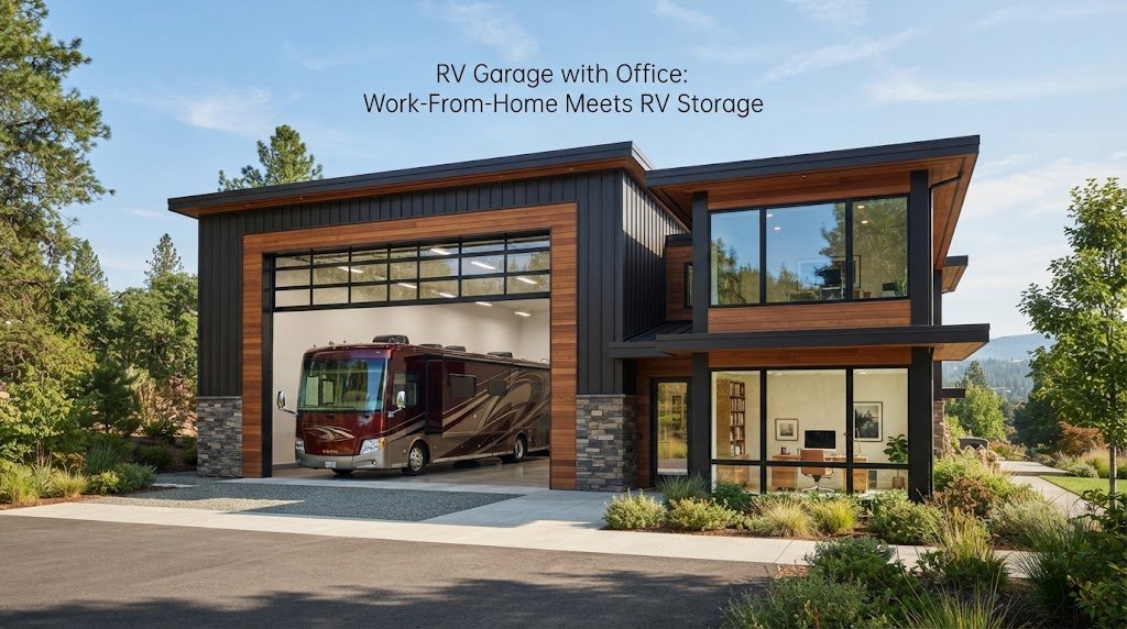 RV Garage with Office: Work-From-Home Meets RV Storage