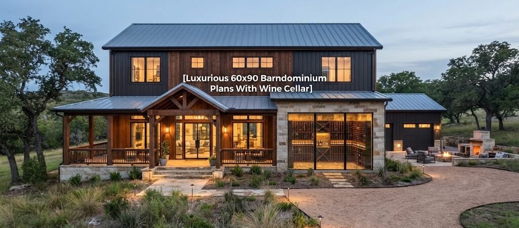 60×90 Barndominium Plans with Luxurious Wine Cellar