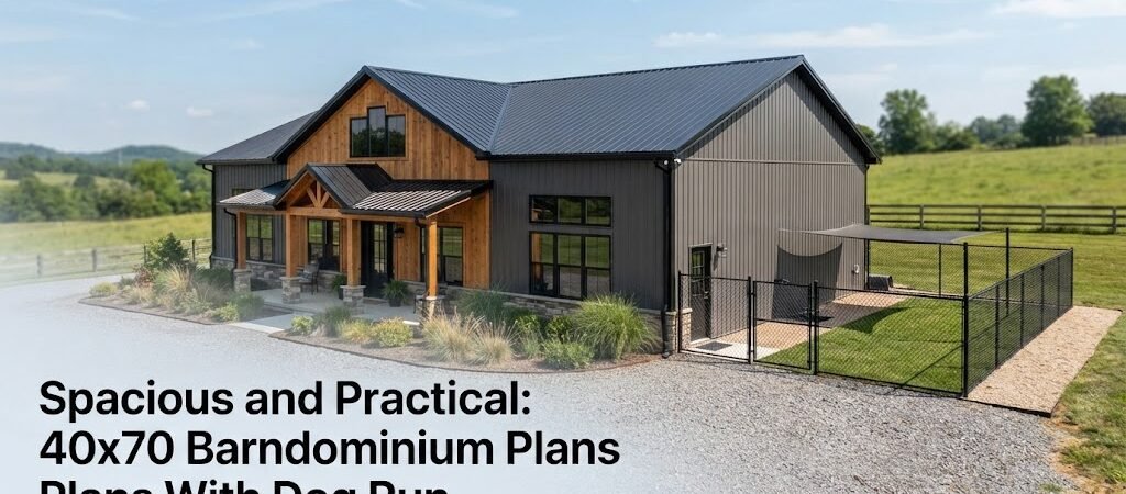 40×70 Barndominium Plans with Dog Run: Spacious and Practical