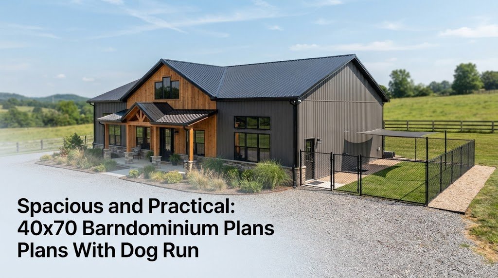 40×70 Barndominium Plans with Dog Run: Spacious and Practical