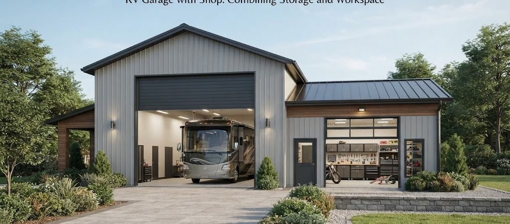 RV Garage with Shop: Combining Storage and Workspace