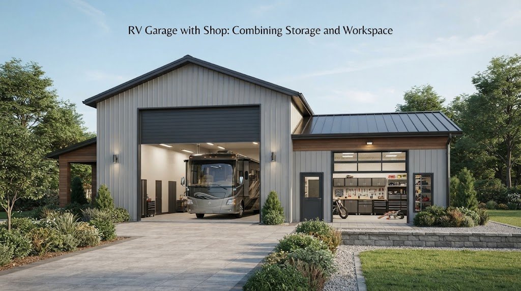 RV Garage with Shop: Combining Storage and Workspace