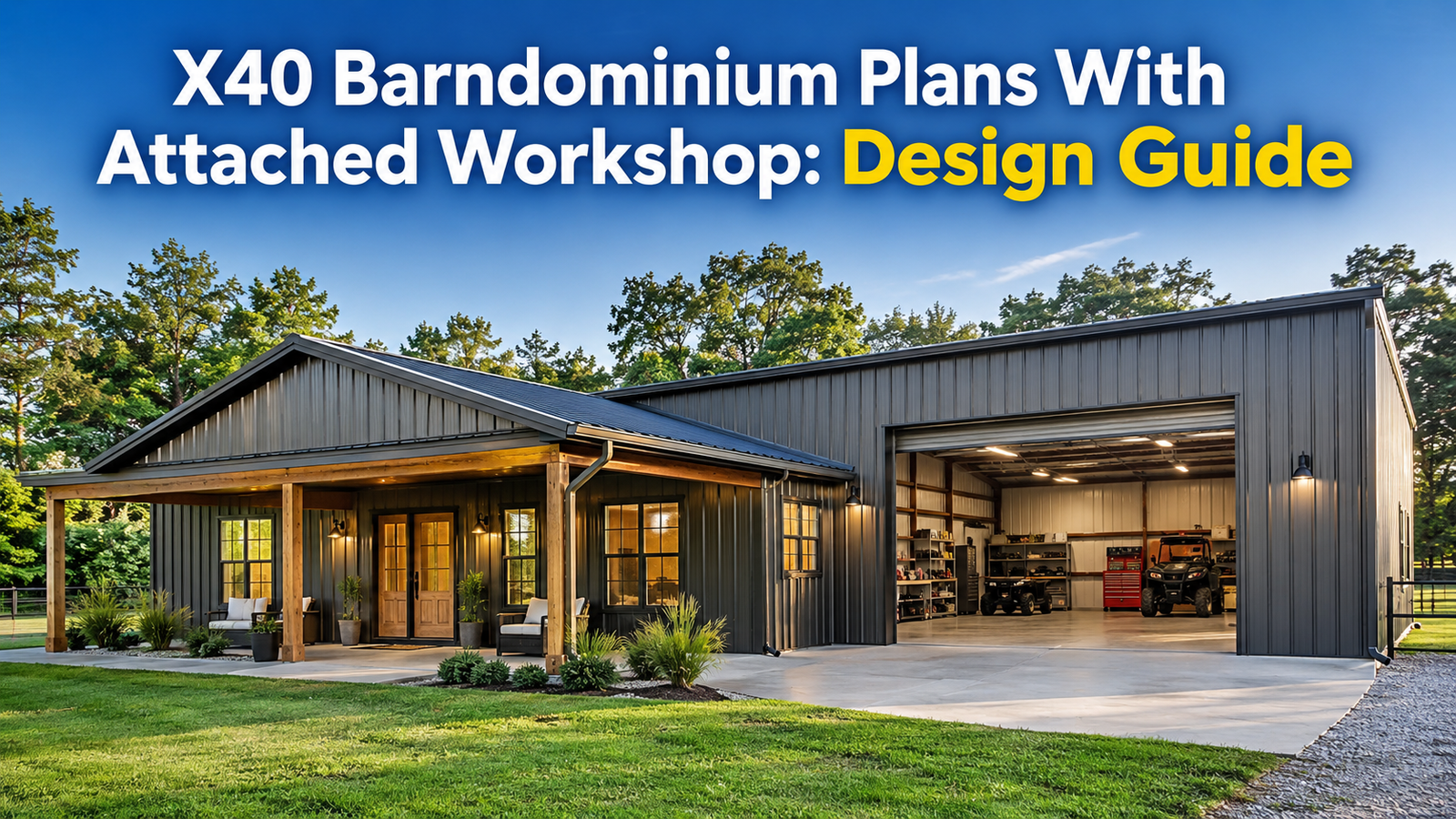 X40 Barndominium Plans: Workshop Designs for Homeowners