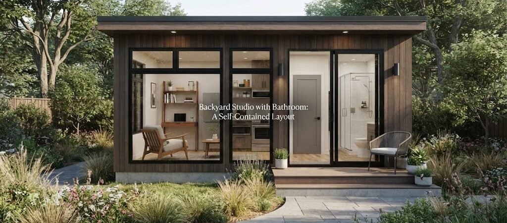 Backyard Studio with Bathroom: A Self-Contained Layout