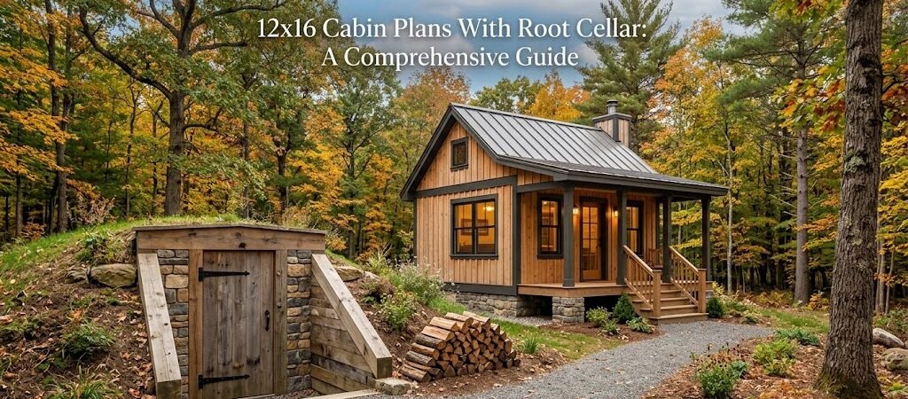 12×16 Cabin Plans with Root Cellar for Efficient Living