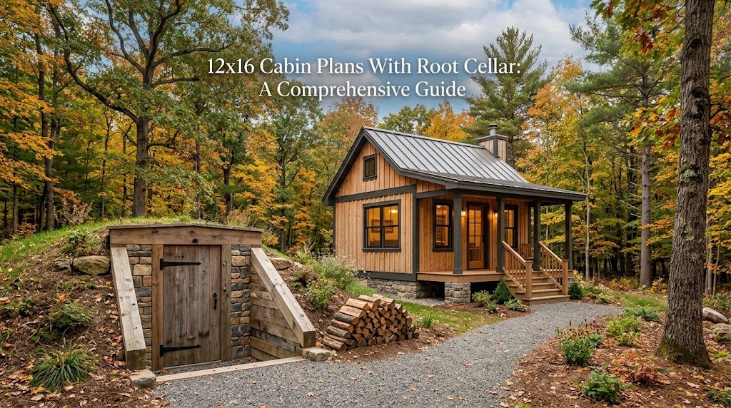 12×16 Cabin Plans with Root Cellar for Efficient Living