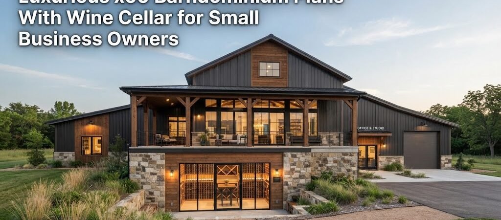 Luxury x60 Barndominium Plans with Wine Cellar for Owners