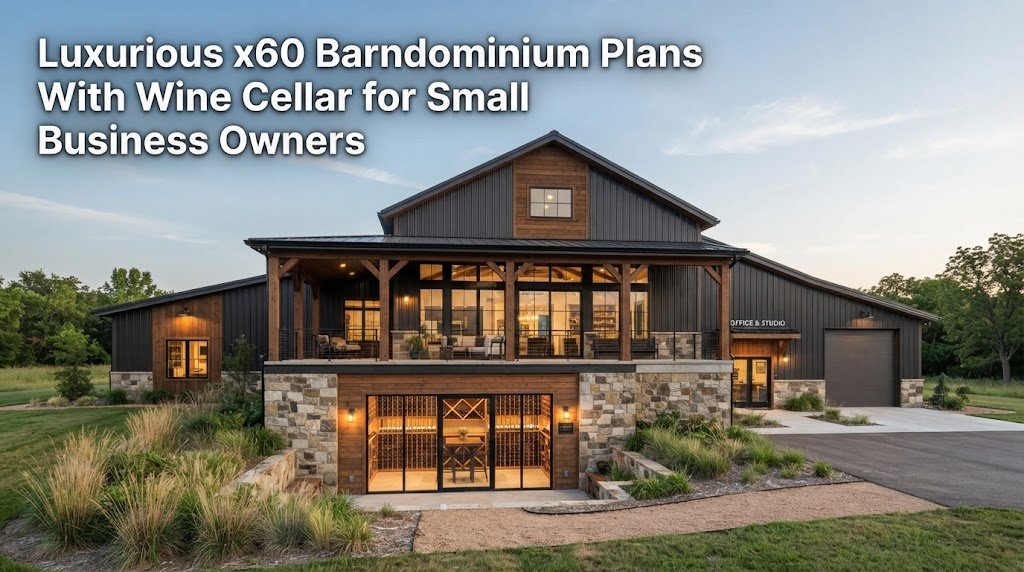 Luxury x60 Barndominium Plans with Wine Cellar for Owners