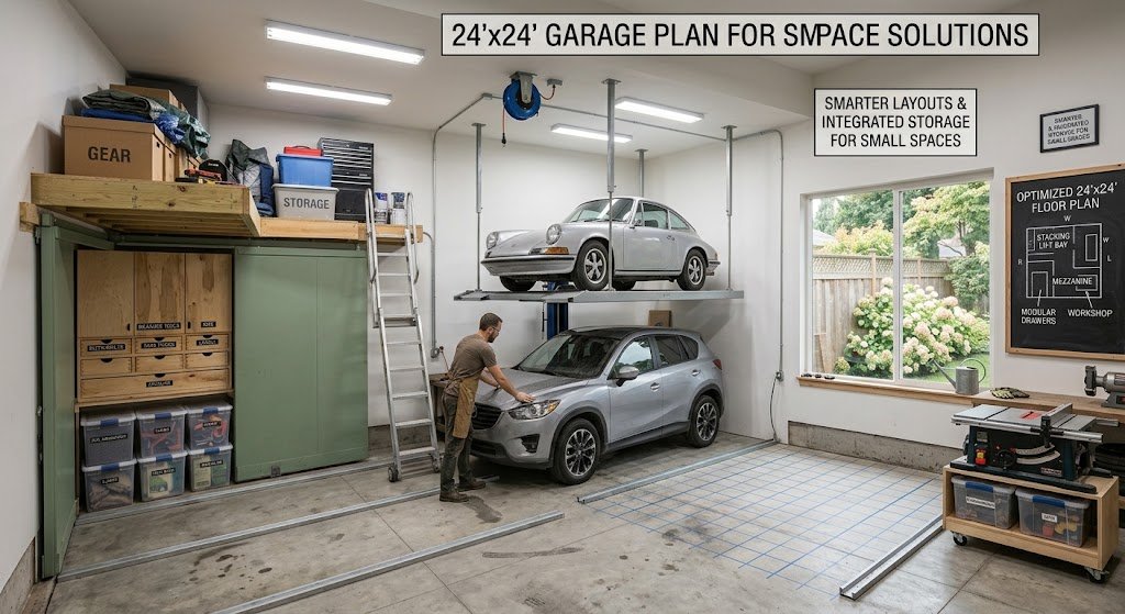 24×24 Garage Plans: Smart Layouts for Two-Car Storage