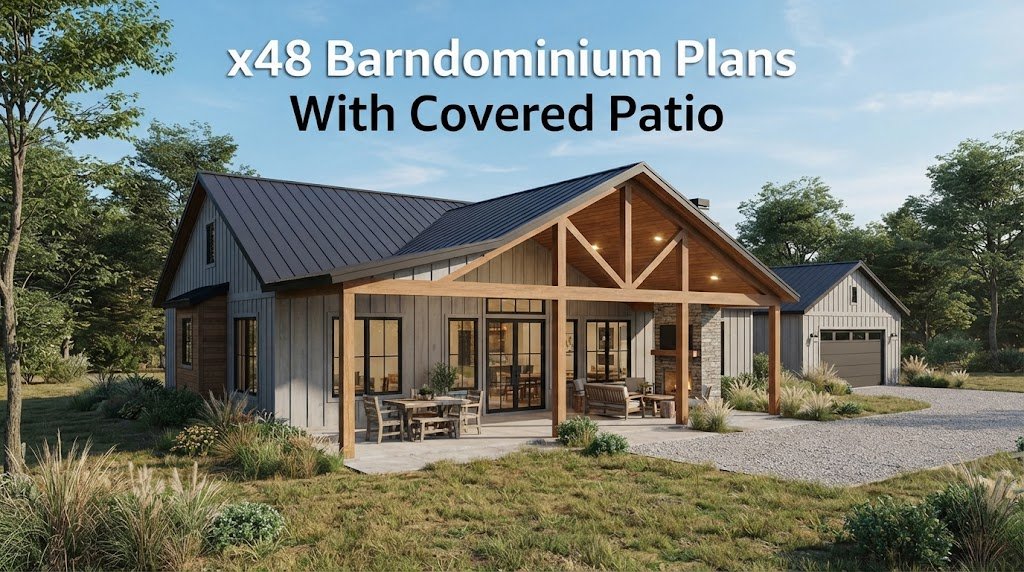 x48 Barndominium Plans: Covered Patio Designs