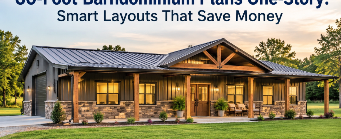 60-Foot Barndominium Plans: Efficient One-Story Layouts